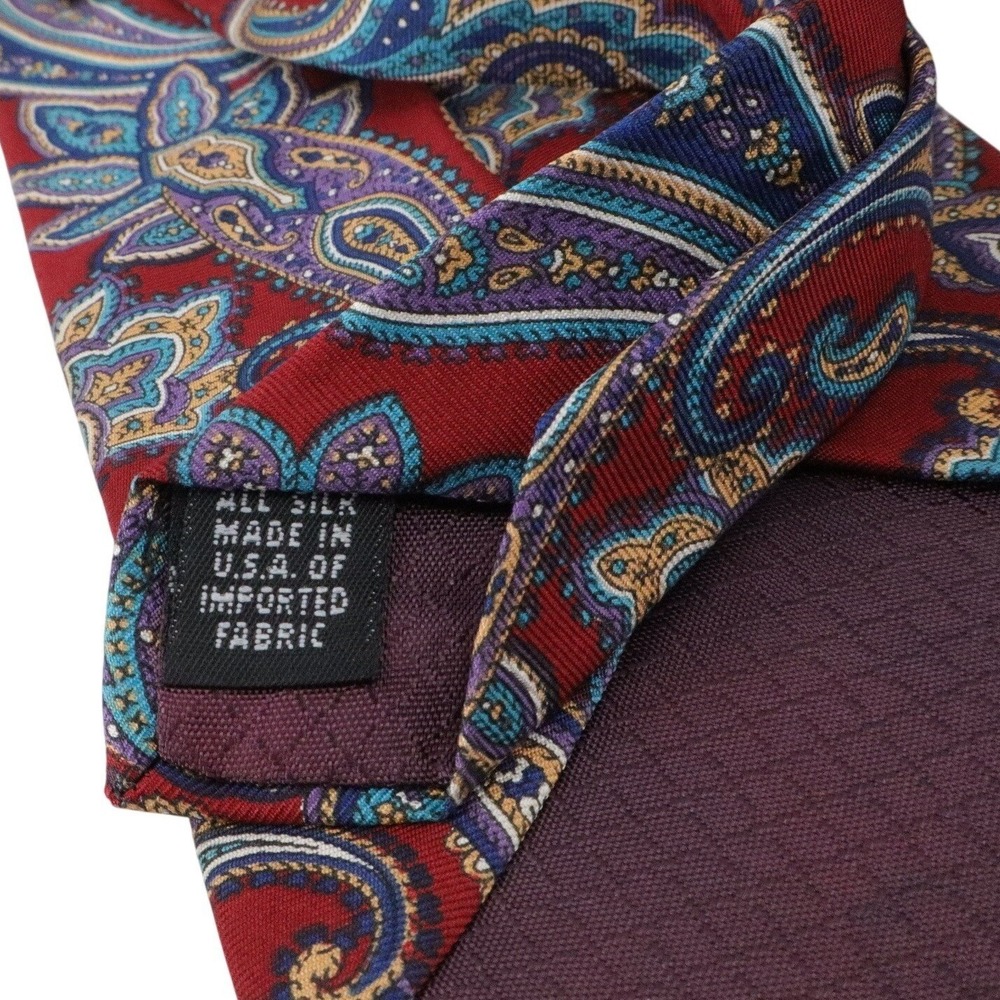 Vintage Christian Dior Monsieur Tie Lot 3 Paisley Abstract Designer Neckties USA - Picture 8 of 16